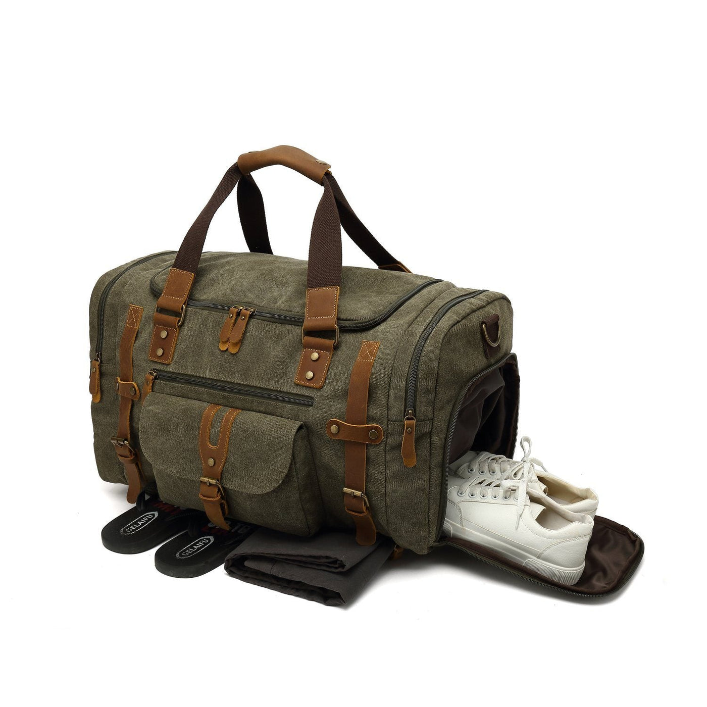 Vintage Compact Duffle Bag: Stylish & Functional Travel Companion - HUNTING CASE