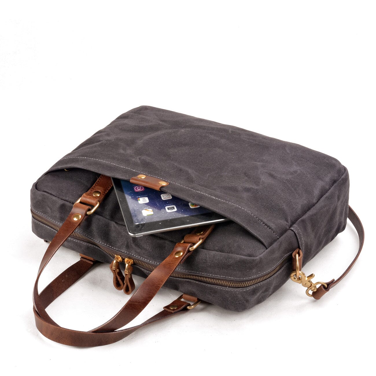 Canvas Messenger Bag with Adjustable Strap - HUNTING CASE