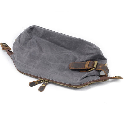 waxed canvas hanging toiletry bag