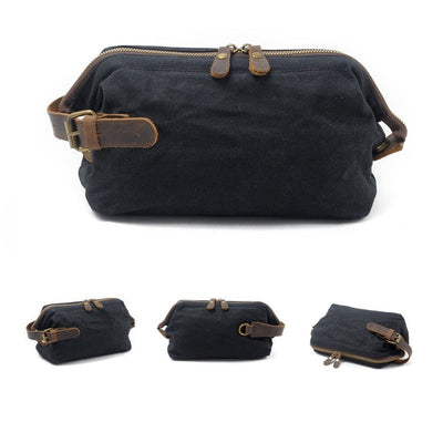 waxed canvas hanging toiletry bag gift