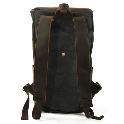 Durable Vintage Canvas Rucksack with Easy Access and Retro Charm - HUNTING CASE