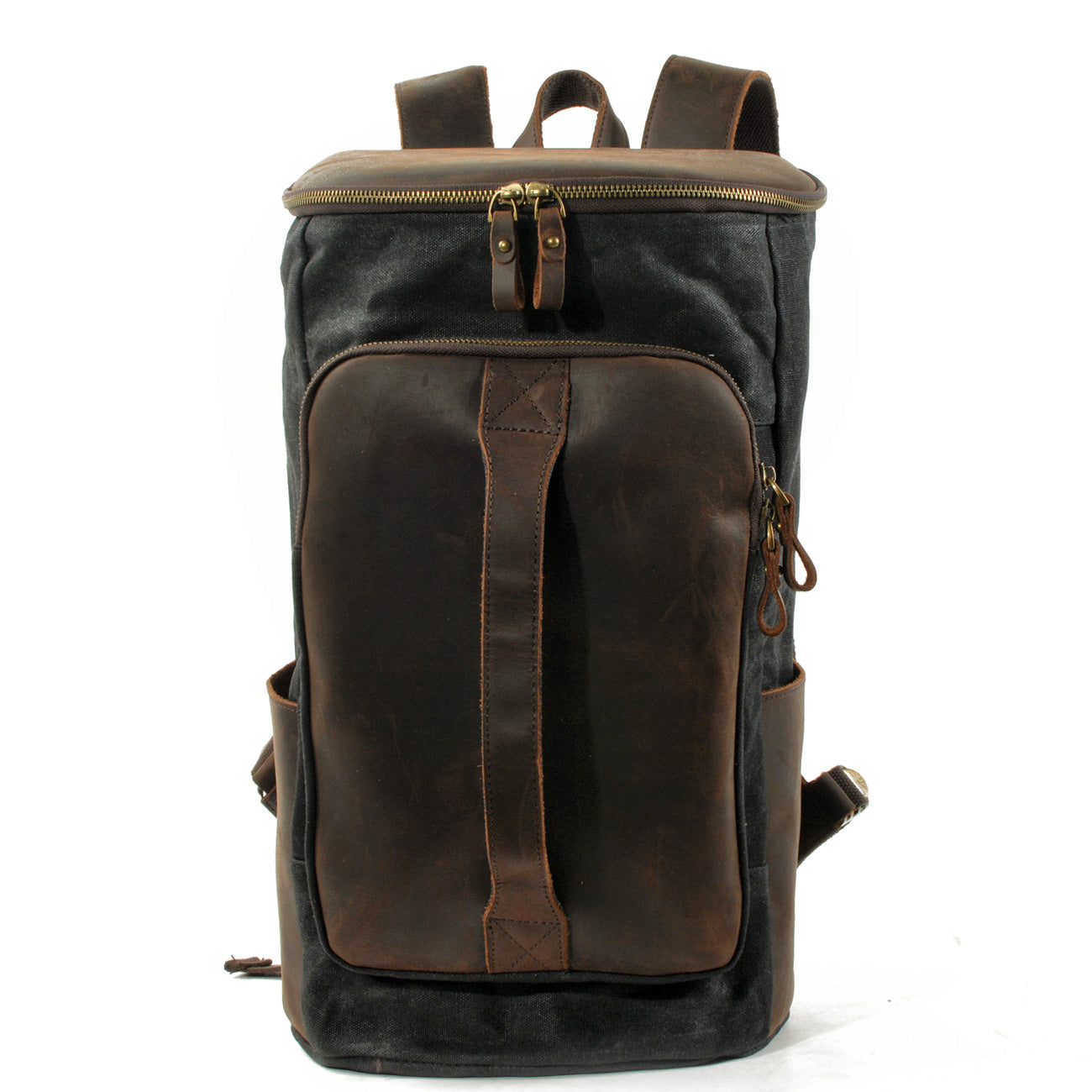 Durable Vintage Canvas Rucksack with Easy Access and Retro Charm - HUNTING CASE