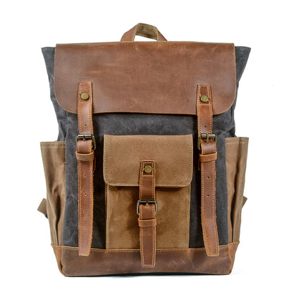 Elegant Vintage Laptop Backpack with Easy Access and Vintage Appeal - HUNTING CASE