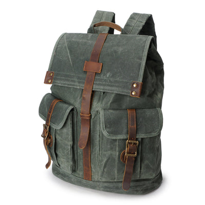 Stylish Vintage Rucksack with Durable Fabric and Timeless Appeal - HUNTING CASE