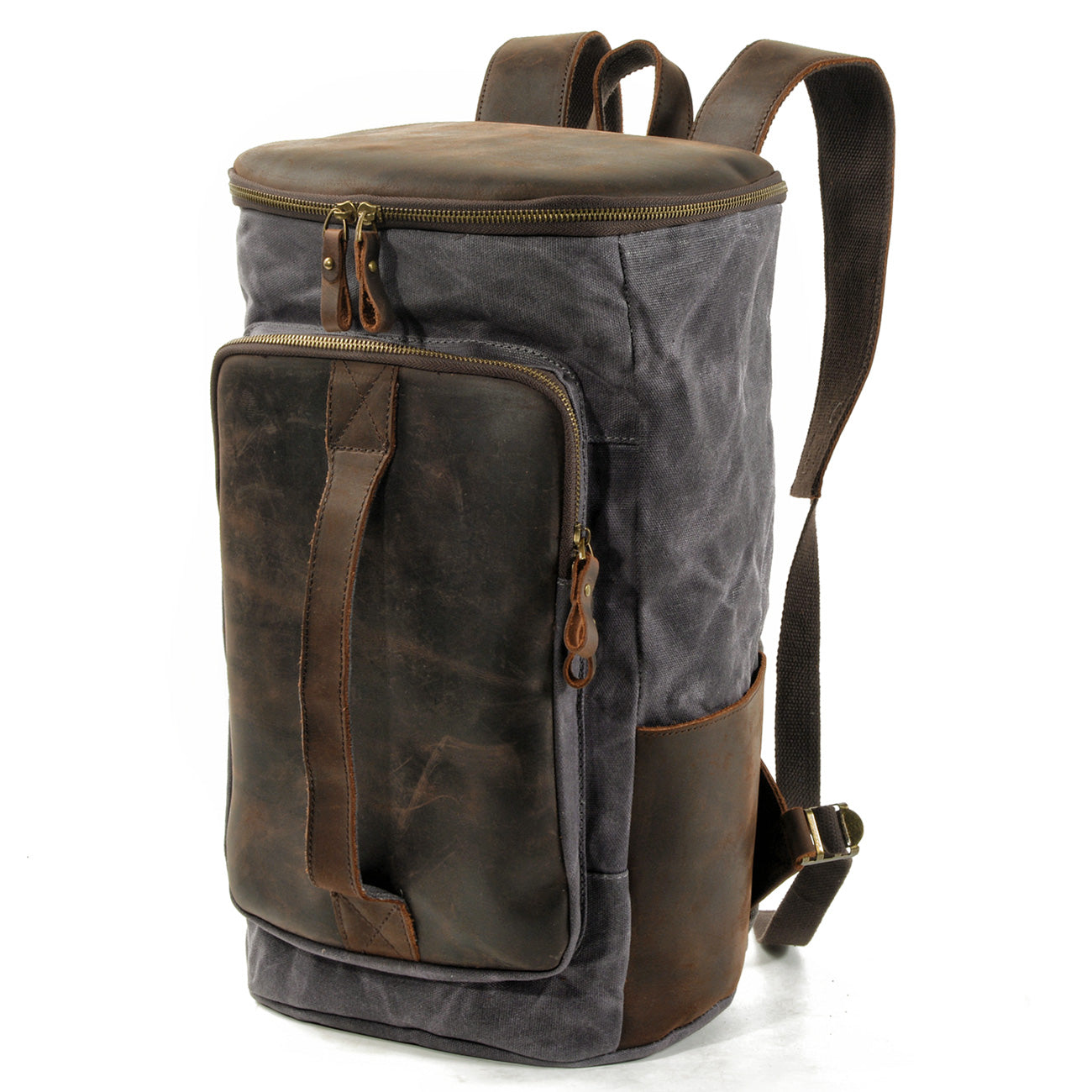 Durable Vintage Canvas Rucksack with Easy Access and Retro Charm - HUNTING CASE