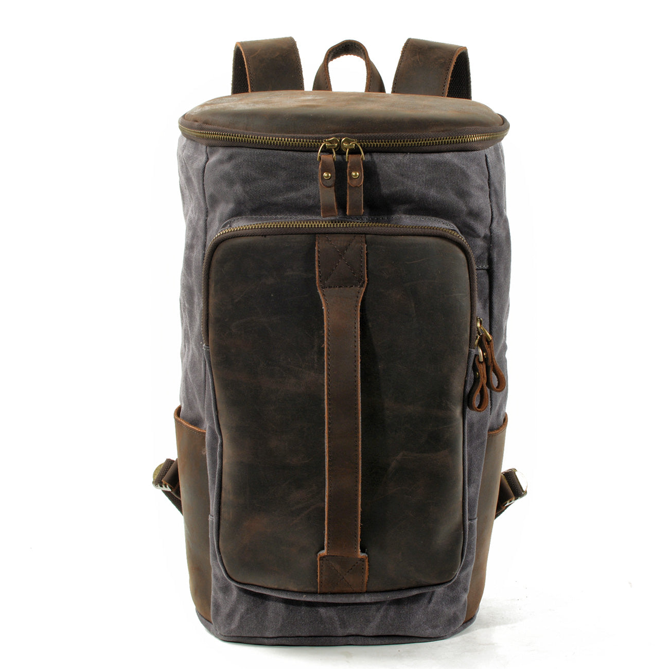 Durable Vintage Canvas Rucksack with Easy Access and Retro Charm - HUNTING CASE