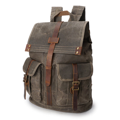 Stylish Vintage Rucksack with Durable Fabric and Timeless Appeal - HUNTING CASE