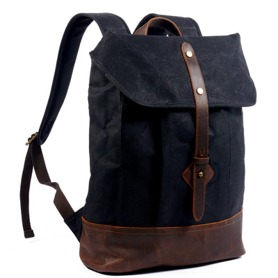 Classic Wax Canvas Backpack for Urban and Outdoor Use - HUNTING CASE