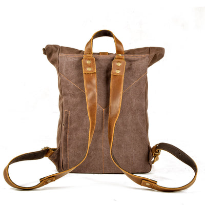 Elegant Waxed Canvas Rucksack for Commuting and Exploration - HUNTING CASE