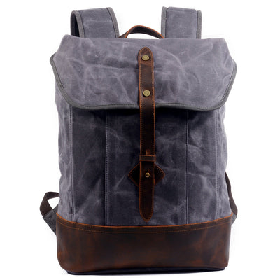 Classic Wax Canvas Backpack for Urban and Outdoor Use - HUNTING CASE