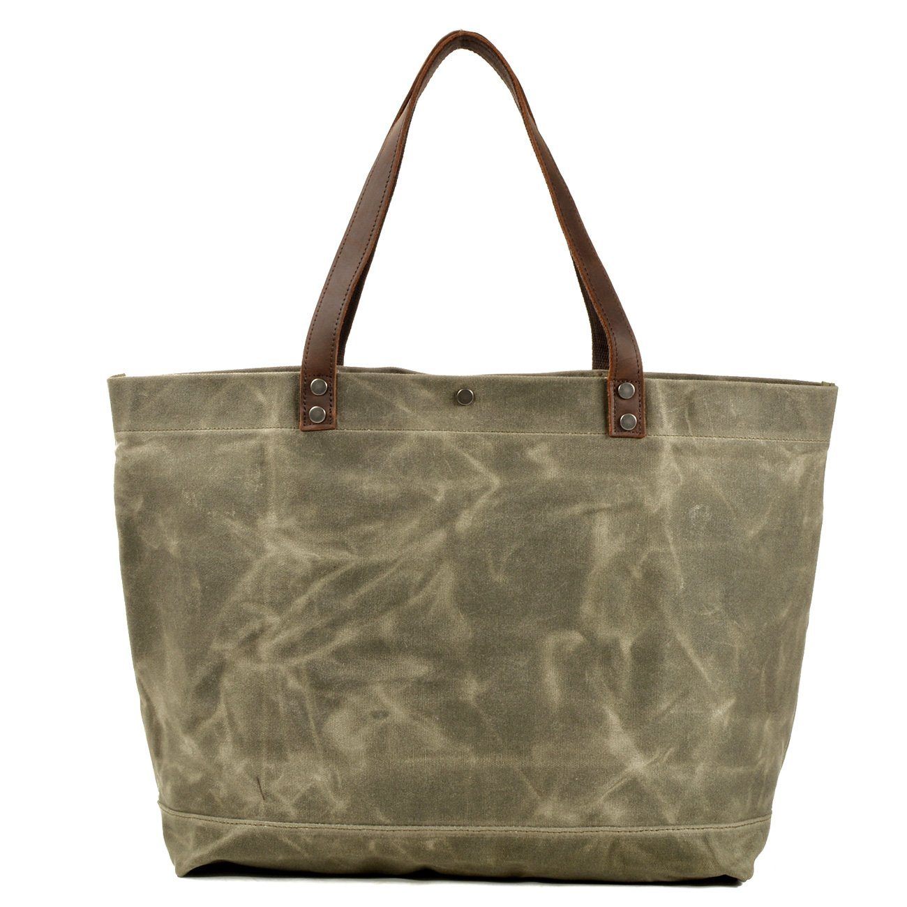 Compact Waxed Canvas Tote Bags for Daily Essentials - HUNTING CASE