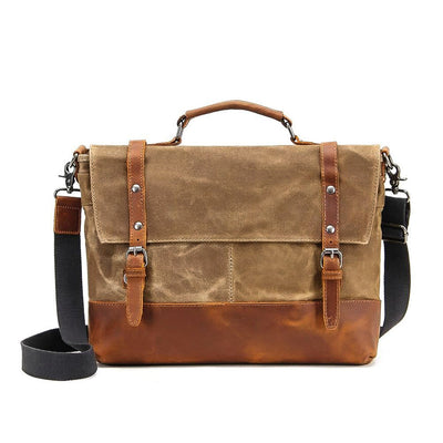 Best Durable Vintage Canvas Briefcase - HUNTING CASE