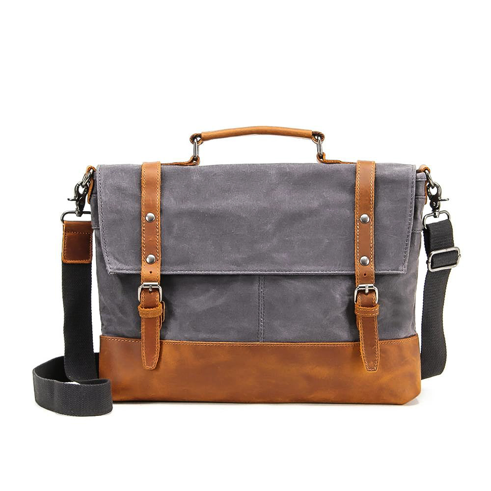 Best Durable Vintage Canvas Briefcase - HUNTING CASE