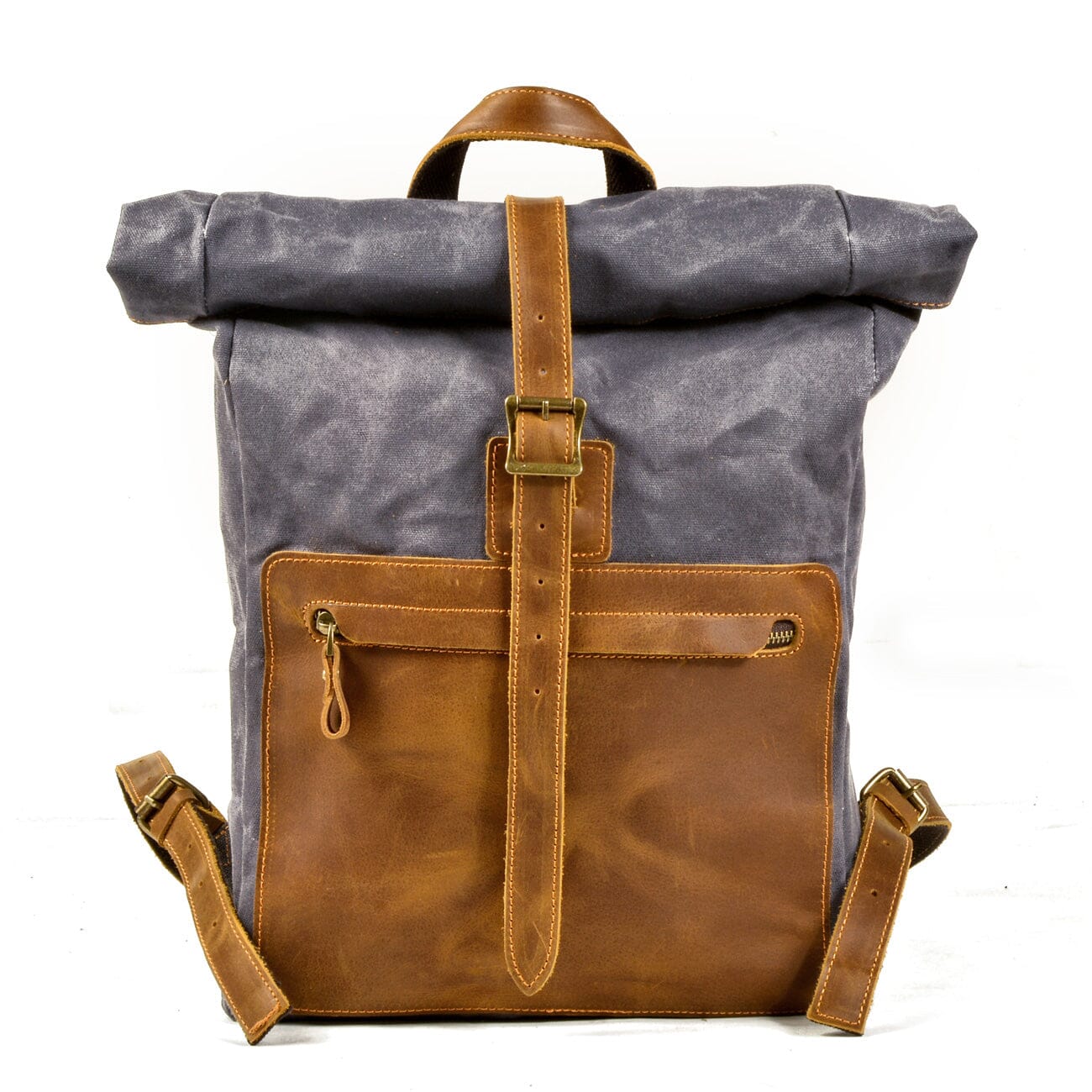 Elegant Waxed Canvas Rucksack for Commuting and Exploration - HUNTING CASE