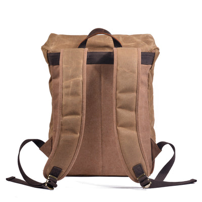 Classic Wax Canvas Backpack for Urban and Outdoor Use - HUNTING CASE