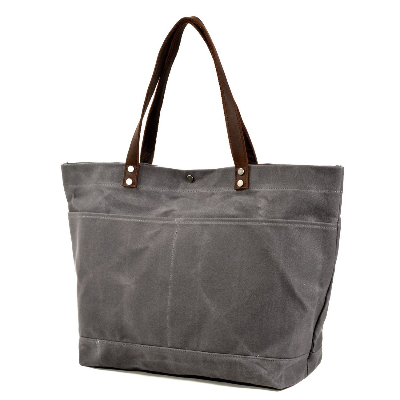 Compact Waxed Canvas Tote Bags for Daily Essentials - HUNTING CASE