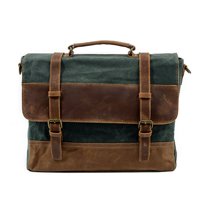 Retro Waxed Canvas Messenger Bags with Multiple Pockets - HUNTING CASE