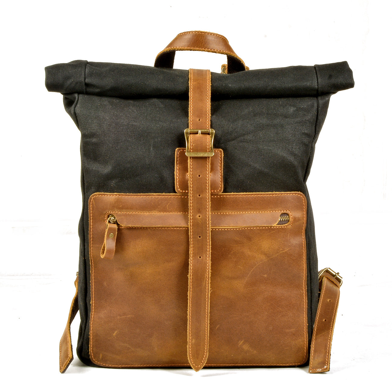 Elegant Waxed Canvas Rucksack for Commuting and Exploration - HUNTING CASE