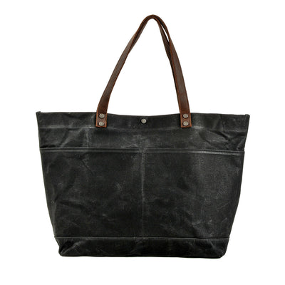 Compact Waxed Canvas Tote Bags for Daily Essentials - HUNTING CASE