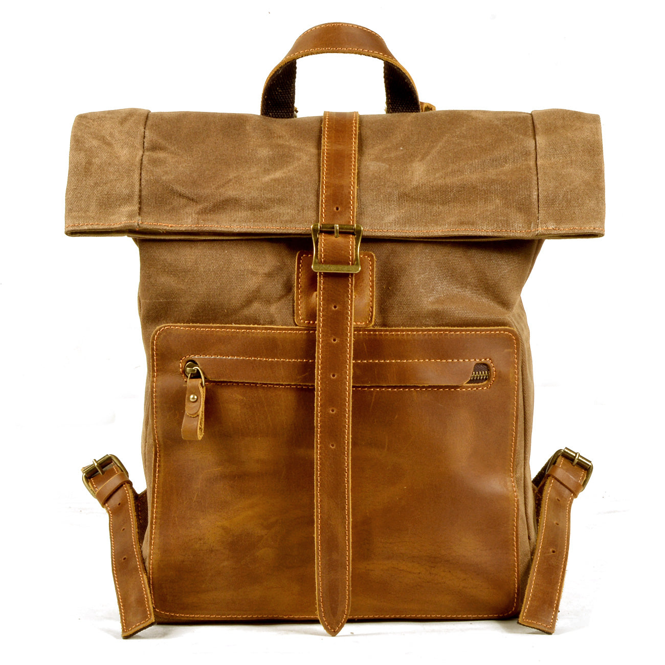 Elegant Waxed Canvas Rucksack for Commuting and Exploration - HUNTING CASE