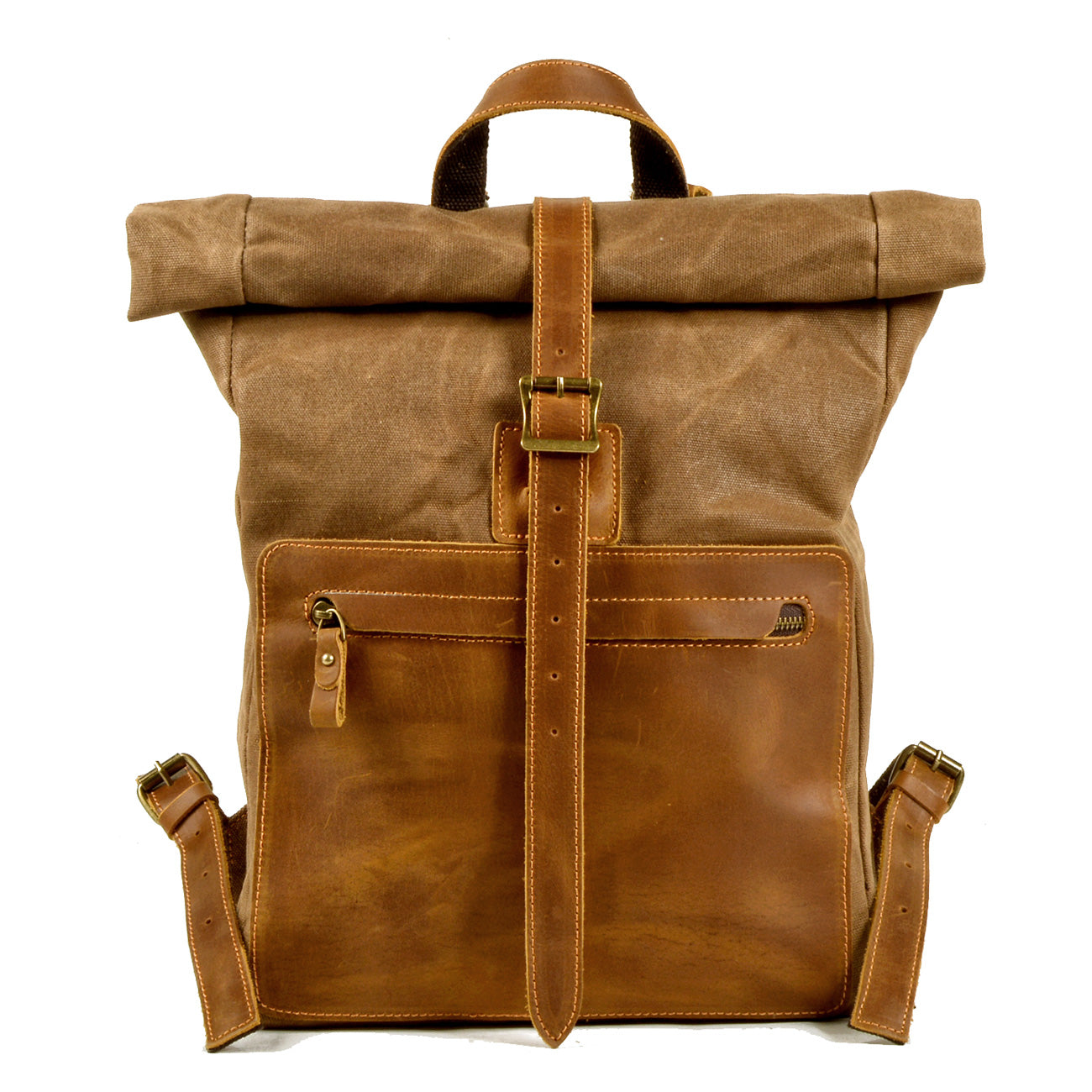 Elegant Waxed Canvas Rucksack for Commuting and Exploration - HUNTING CASE