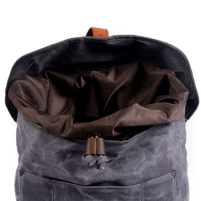 Classic Wax Canvas Backpack for Urban and Outdoor Use - HUNTING CASE