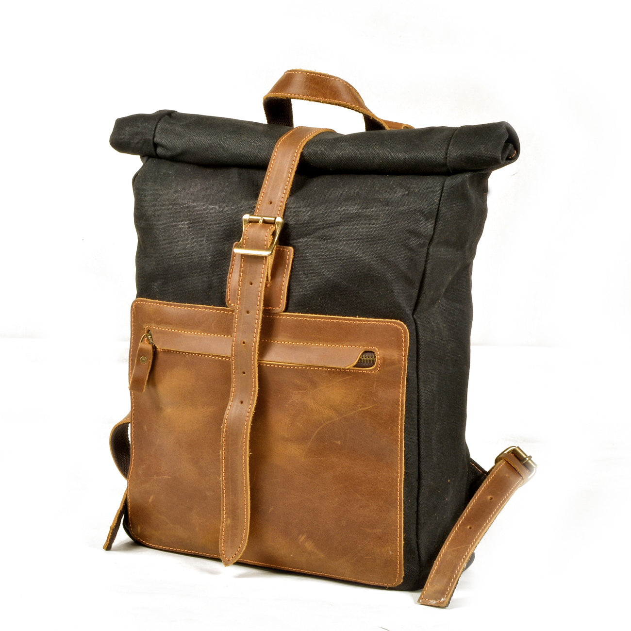 Elegant Waxed Canvas Rucksack for Commuting and Exploration - HUNTING CASE