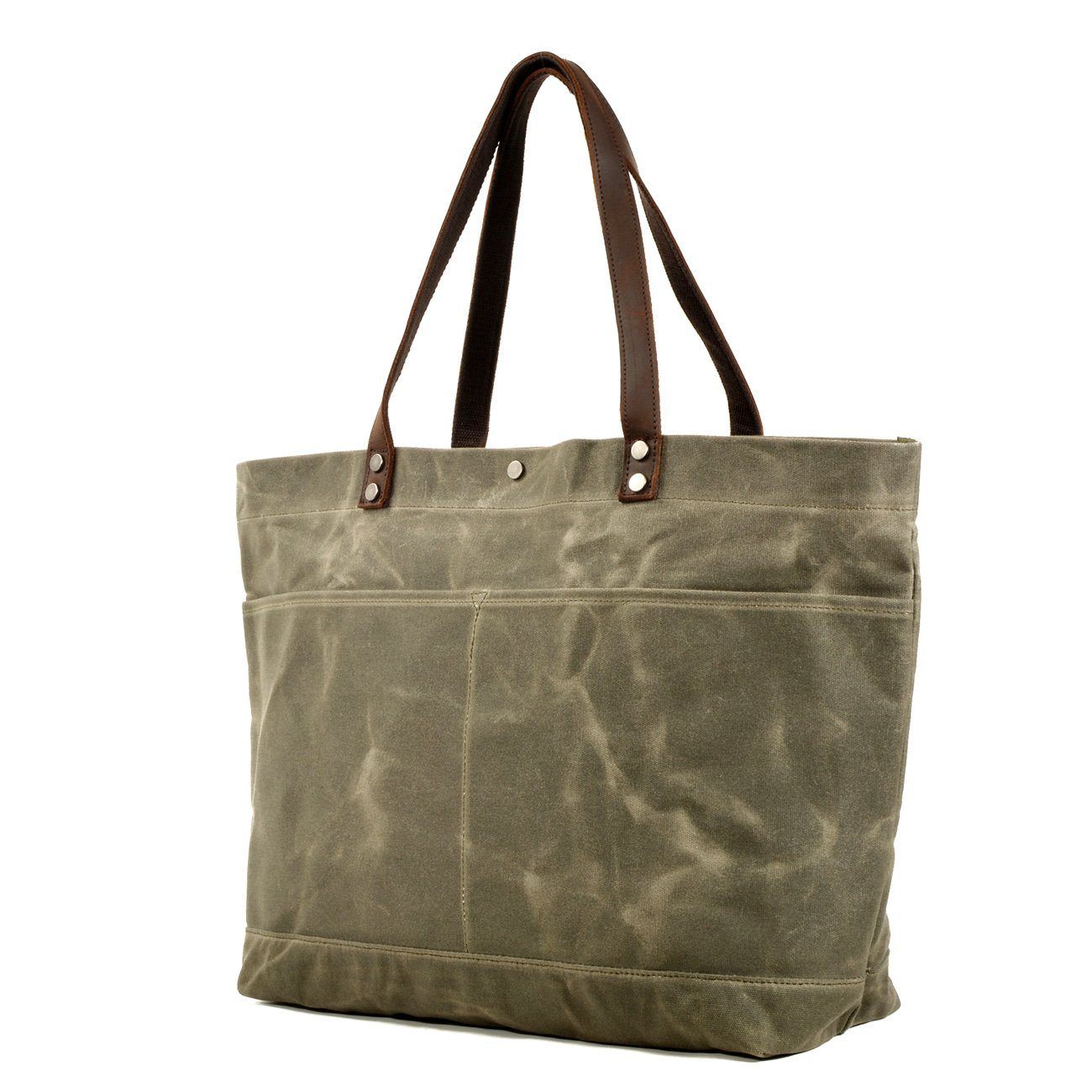 Compact Waxed Canvas Tote Bags for Daily Essentials - HUNTING CASE