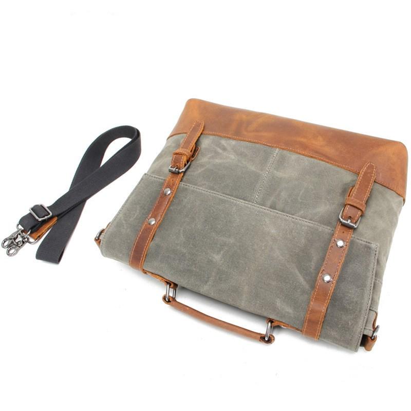 Best Durable Vintage Canvas Briefcase - HUNTING CASE