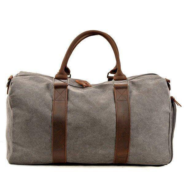 Stylish waxed canvas weekender bags with shoe storage