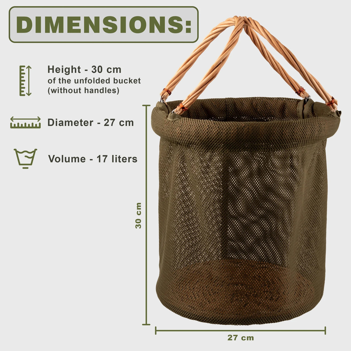 foraging basket with strap