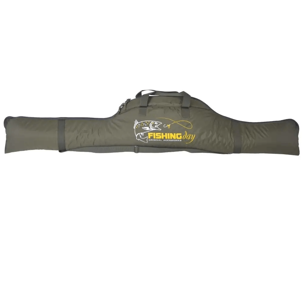 Khaki Soft Case for Two Fishing Rods with Reels - Fishing Ammunition
