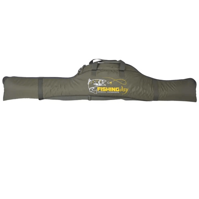Khaki Soft Case for Two Fishing Rods with Reels - Fishing